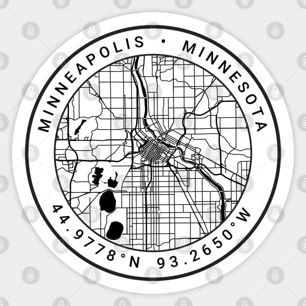 Minneapolis Map Sticker by Ryan-Cox